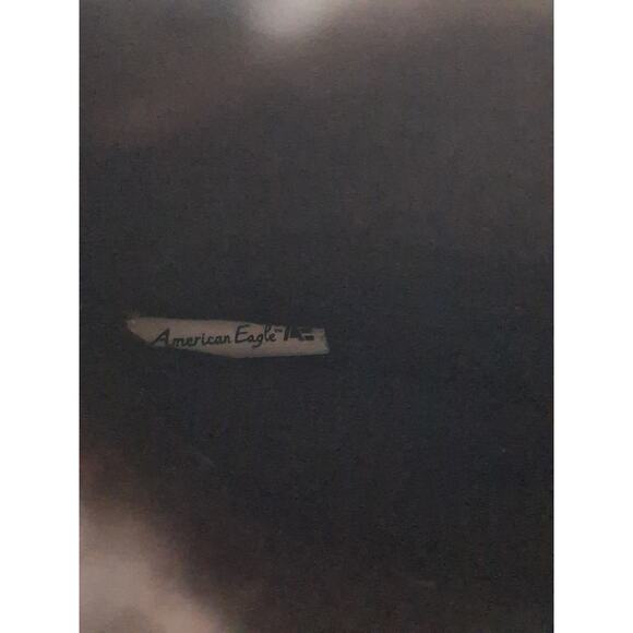 American Eagle Black Faux Suede Wedge Boots Women’s 9.5 Fur Trim Buckle - Picture 7 of 8